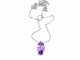 Collier Collier Chaîne + pendentif Or blanc Améthyste 58 Facettes 06235CD