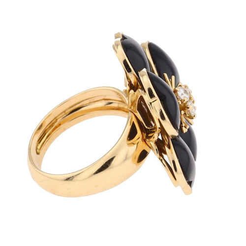 Bague 52 Van Cleef & Arpels Bague Rose de Noel Or jaune Diamant 58 Facettes 1696409CN