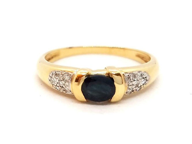 Bague 53 Bague Or jaune Saphir 58 Facettes 06508CD