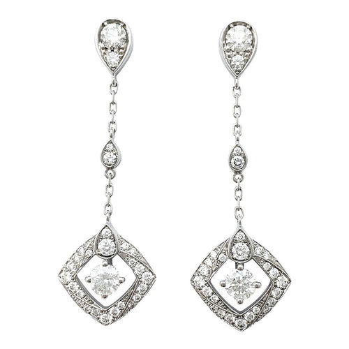 Boucles d'oreilles Boucles d'oreilles Chaumet, "Joséphine Eclat Floral", or blanc et diamants. 58 Facettes 30709