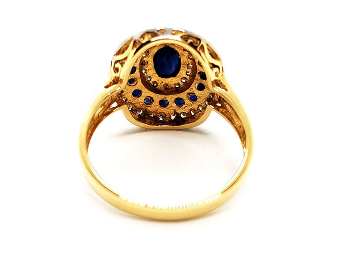 Bague 58 Bague Art déco Or jaune Saphir 58 Facettes 1628870CN