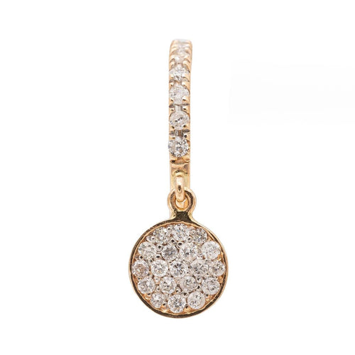 Boucles d'oreilles Ginette NY Boucles d'oreilles Créole Solo mini diamond ever hoop Or jaune diamant 58 Facettes 2595539CN