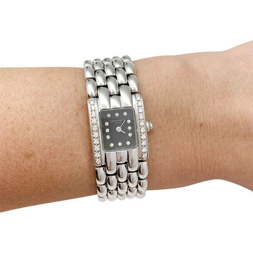 Montre Montre Chaumet, "Khésis", en acier, diamants. 58 Facettes 30981