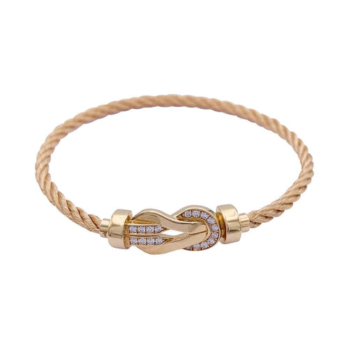 Bracelet Bracelet Fred, "Chance Infinie", or rose, diamants. 58 Facettes 32788