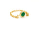 Bague 55 Bague Chaînette Or jaune Agate 58 Facettes 843306CD
