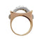 Bague 52 Bague "Tank" or rose, platine et diamants. 58 Facettes 31833
