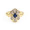 Bague 55 Bague Fleur Or jaune  Saphir 58 Facettes 1670724CN