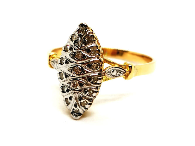 Bague 55 Bague Marquise Or jaune Diamant 58 Facettes 1336508CN