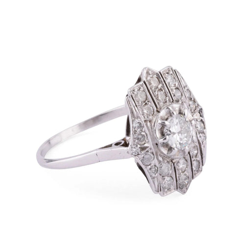 Bague 58 Bague platine et or 58 Facettes 1