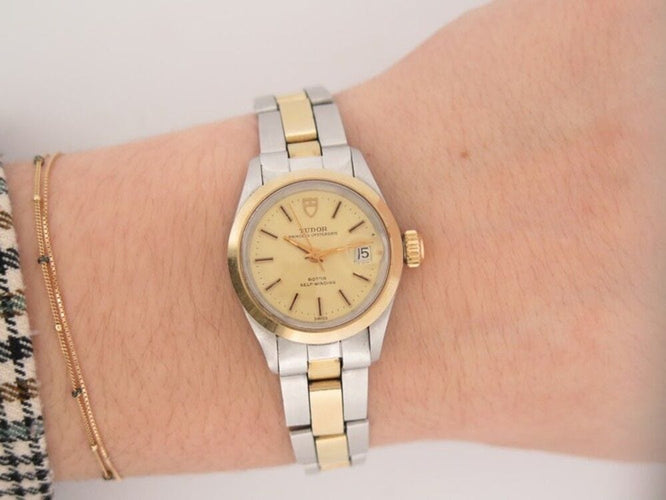 Montre vintage montre TUDOR BY ROLEX princess oysterdate 24 mm automatique 58 Facettes 256589