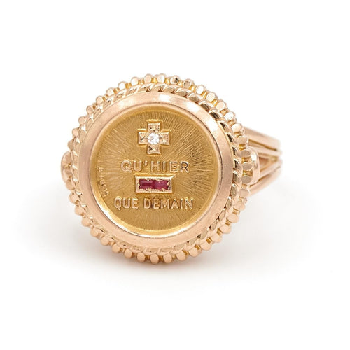 Bague 55 Augis Bague Or jaune Rubis 58 Facettes 1969313CN