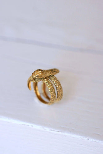 Bague Bague Vintage Serpent Zolotas or 58 Facettes