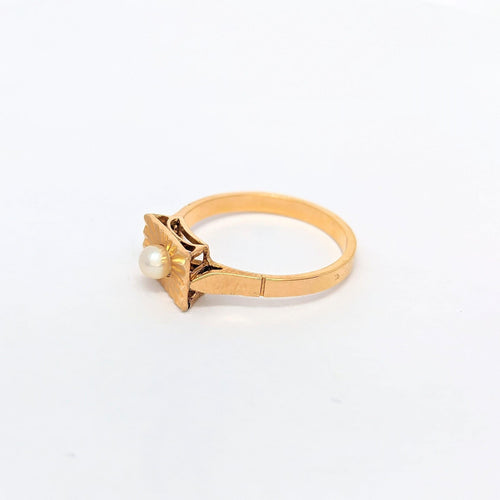 Bague Bague or rose et perle 58 Facettes 27310