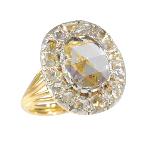 Bague 54 bague de fiançailles diamant taille rose 58 Facettes 23251-0317