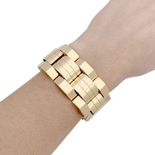 Bracelet Bracelet Tank or rose et or jaune. 58 Facettes 33344