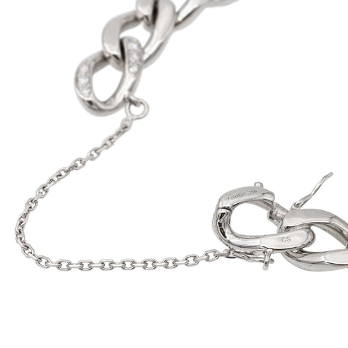 Bracelet Cartier Bracelet Maille gourmette Or blanc Diamant 58 Facettes 2538674CN