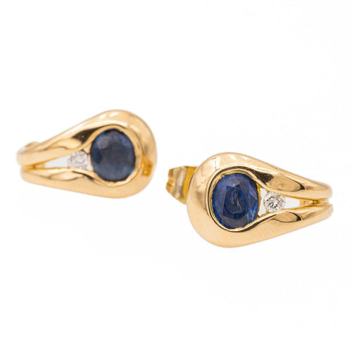 Boucles d'oreilles Boucles d'oreilles Or jaune Saphir 58 Facettes 2360819CN