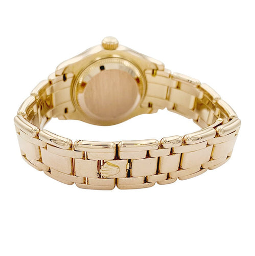 Bracelet Montre Rolex, "Pearl Master", or rose, nacre et diamants. 58 Facettes 32400