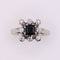 Bague Bague Marguerite or blanc saphir et diamants 58 Facettes