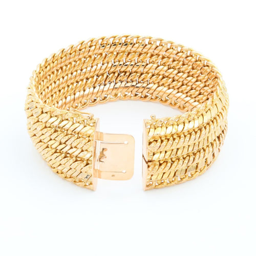 Bracelet Bracelet Maille plate Or jaune 58 Facettes 1692607CN