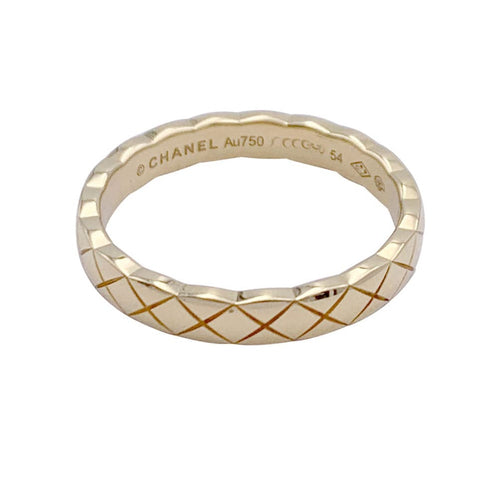 Bague 54 Bague alliance Chanel, "Coco Crush", or jaune. 58 Facettes 32826