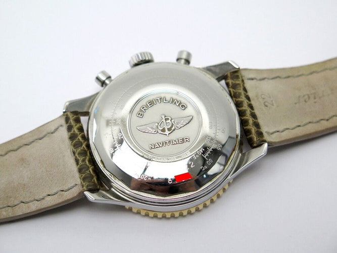 Montre montre BREITLING old navitimer d13022 chronographe auto 42m or acier 58 Facettes 253469