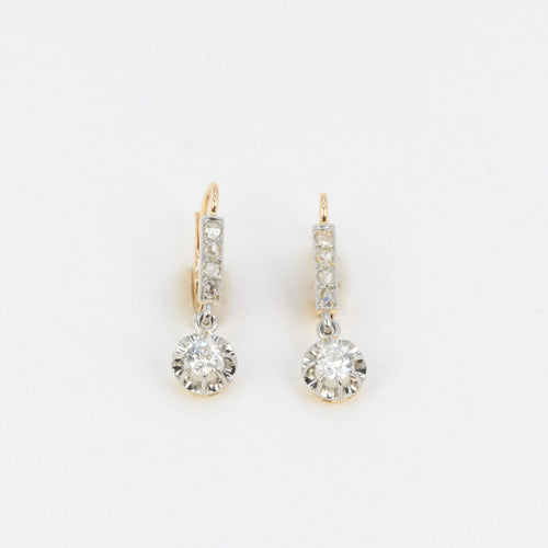 Boucles d'oreilles Dormeuses Diamants 58 Facettes 719