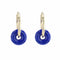 Boucles d'oreilles Boucles d'oreilles créoles or et disques de lapis lazuli 58 Facettes CVBO4