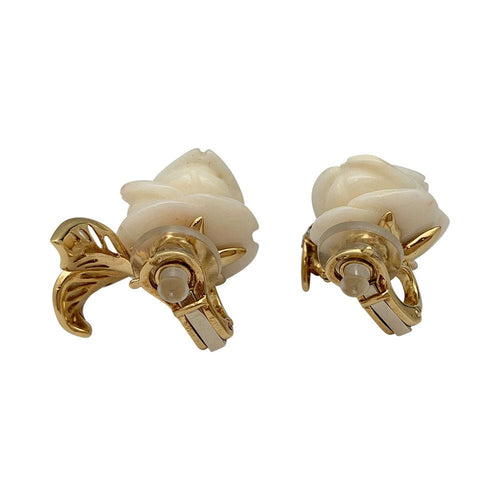 Boucles d'oreilles Boucles d'oreilles Dior, "Rose Dior Pré Catelan", or jaune, corail, diamants et saphirs roses. 58 Facettes 31282