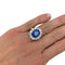 Bague Bague pompadour saphir, entourage diamants. 58 Facettes 31288