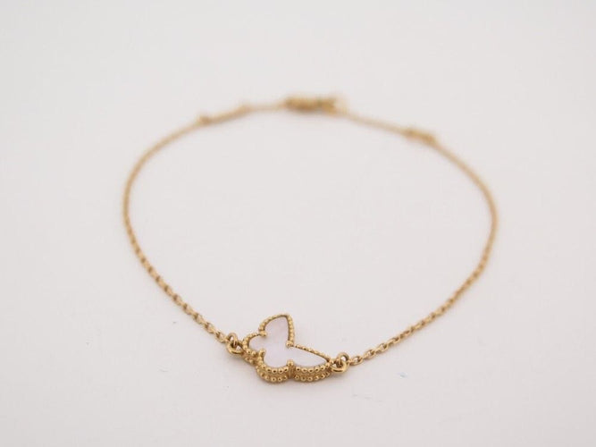 Bracelet bracelet VAN CLEEF & ARPELS sweet alhambra papillon or 18k nacre 58 Facettes 255495
