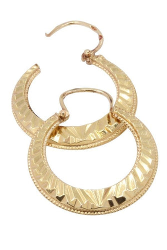 Boucles d'oreilles CRÉOLES MODERNES 58 Facettes 066141