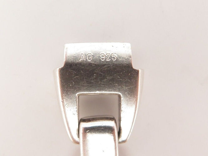 Bracelet vintage bracelet HERMES cassiopee 19 cm argent 925 & saphir blanc 58 Facettes 253329