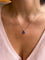 Collier Collier Or gris Saphir poire Diamant 58 Facettes 1