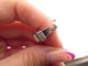 Bague 51 bague POIRAY pavee de 8 diamants t51 en or blanc 18k godrons 58 Facettes 252128