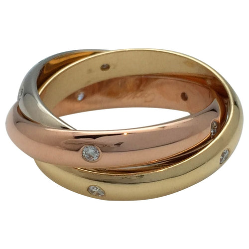 Bague 54 Bague Cartier, modèle "Constellation", 3 ors et diamants. 58 Facettes 31032