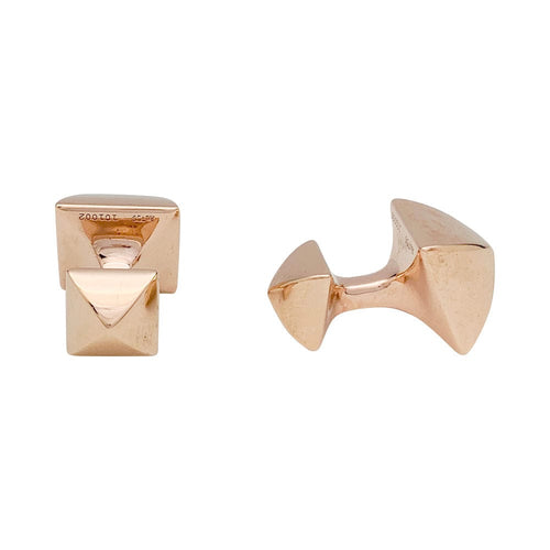 Boutons de manchette Boutons de manchette Hermès, "Clou", or rose. 58 Facettes 31494