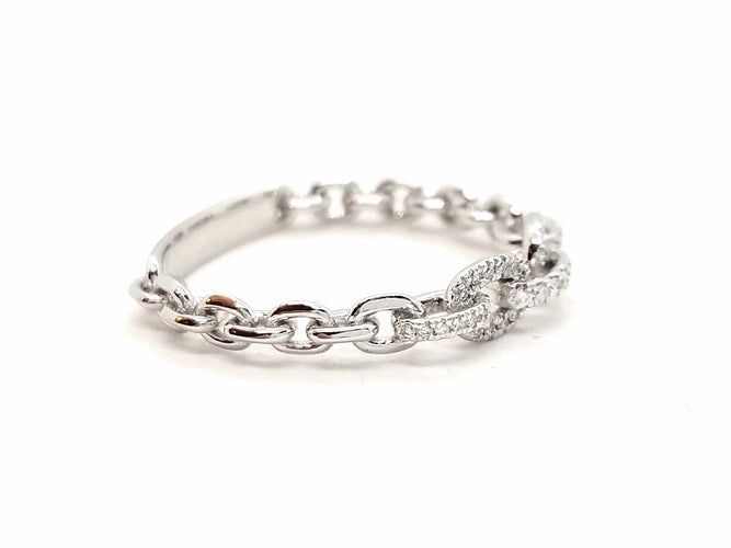 Bague 53 Bague Or blanc Diamant 58 Facettes 578804RV