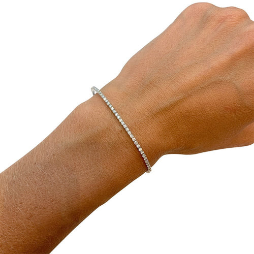 Bracelet Bracelet jonc diamants or blanc. 58 Facettes 31705
