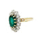 Bague 54 Bague pompadour or jaune et platine, émeraude 2.70 carats, diamants. 58 Facettes 30765