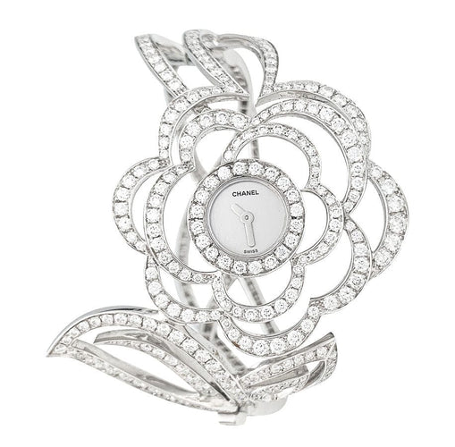 Montre Montre Chanel "Fil de Camélia" en or blanc et diamants. 58 Facettes 31123