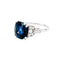Bague 53 Bague saphir 6.67 carats, platine et diamants. 58 Facettes 30768