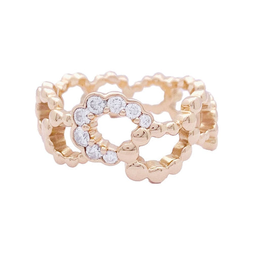 Bague 55 Bague Dior "Archi Dior Milieu du siècle", or rose, diamants. 58 Facettes 33331