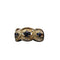 Bague 56 Bague Jarretière Or jaune Saphirs Diamants 58 Facettes