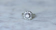 Bague 52 Bague Art Déco Or blanc Platine Diamants 58 Facettes