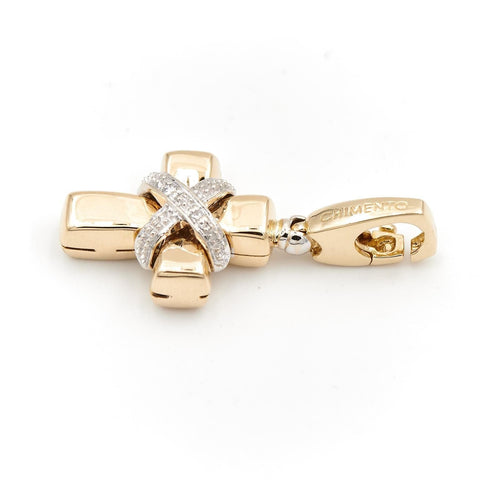 Pendentif Chimento Pendentif Croix Or jaune Diamant 58 Facettes 1833674CN