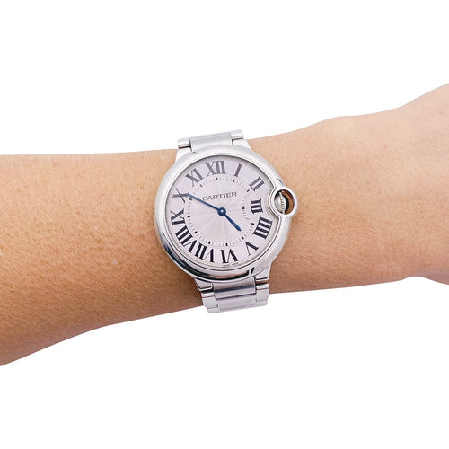 Montre Montre Cartier, "Ballon Bleu", en acier. 58 Facettes 33186