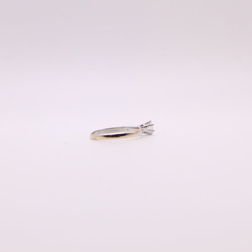 Bague Solitaire or blanc, diamant 58 Facettes
