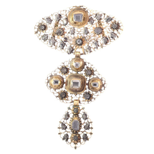 Pendentif Pendentif croix en or, diamants 58 Facettes 12094-0045