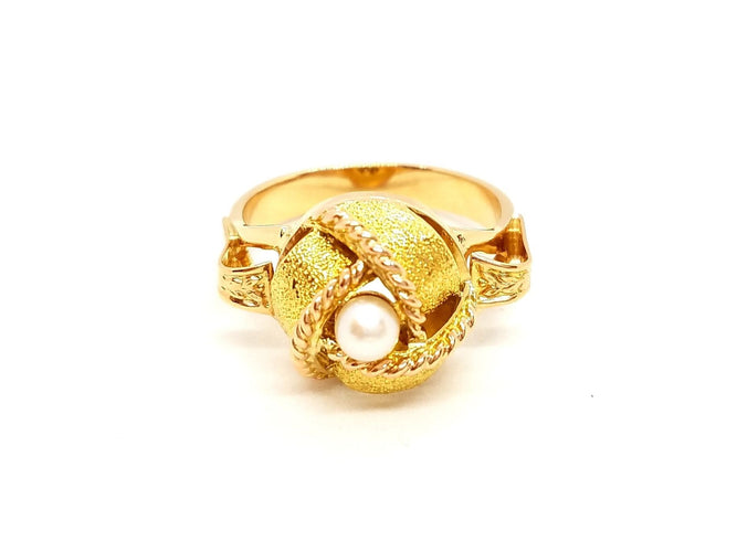 Bague 58 Bague Art déco Or rose Perle 58 Facettes 718108CN